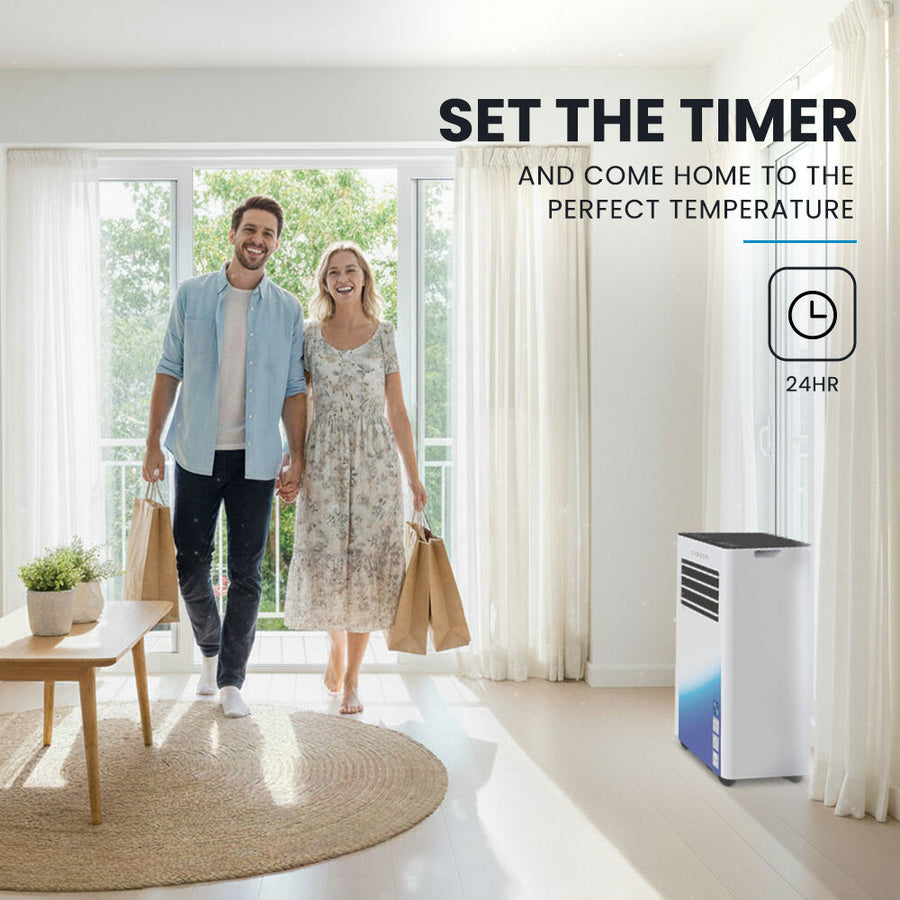 CARSON 2.05kW Portable Air Conditioner, with Dehumidifier & Fan Mode, Remote Control, 24hr Timer, Sleep Mode