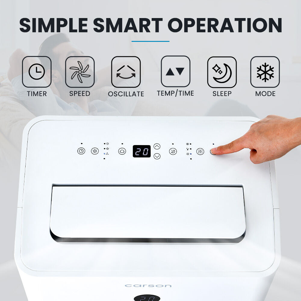 CARSON 3.5kW Portable Air Conditioner, with Dehumidifier Mode & Fan Cooler