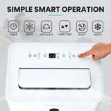 CARSON 3.5kW Portable Air Conditioner, with Dehumidifier Mode & Fan Cooler - Side View