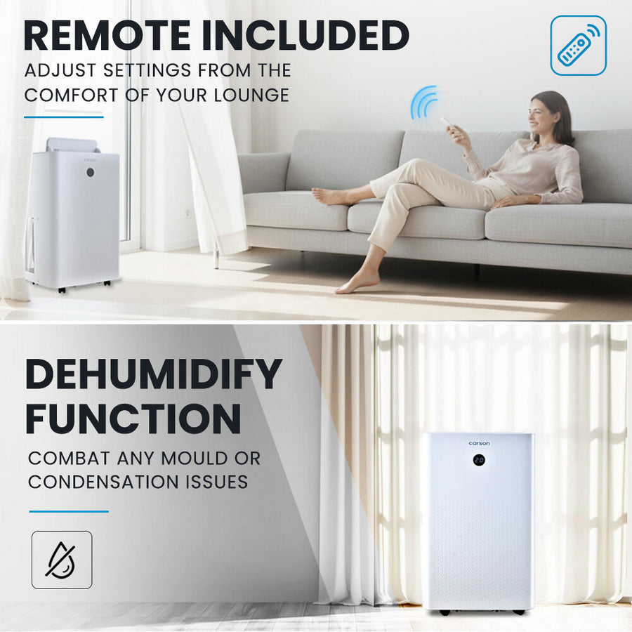 CARSON 3.5kW Portable Air Conditioner, with Dehumidifier Mode & Fan Cooler