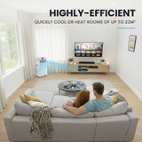 CARSON 2.9kW Reverse Cycle Portable Air Conditioner and Heater, with Dehumidifier, Cooling and Heating AC - Top-Down View