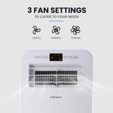 CARSON 2.9kW Reverse Cycle Portable Air Conditioner and Heater, with Dehumidifier, Cooling and Heating AC