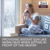 BROMIC Supaheat II LPG Indoor Gas Heater Room Floor Portable Flueless Radiant - Close-Up Angle