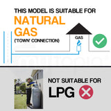 BROMIC Supaheat II Natural Gas Indoor Room Heater Portable Floor Flueless 80m²