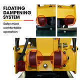 BAUMR-AG 185kg Reversible Vibratory Plate Compactor, Commercial 9HP 270cc, 500x700mm, Wheel Kit, for Sand Soil Gravel Asphalt (BCX-950)
