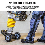 BAUMR-AG 77KG 285 x 345mm Tamping Rammer, 10kN 6.5hp, w/ Transport Wheel Kit, Compactor for Soil Sand Gravel Asphalt - BRM-700 - Extra Image