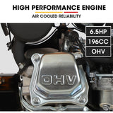 BAUMR-AG 77KG 285 x 345mm Tamping Rammer, 10kN 6.5hp, w/ Transport Wheel Kit, Compactor for Soil Sand Gravel Asphalt - BRM-700 - Front View