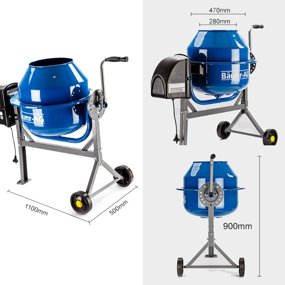 Baumr-AG 70L Portable Electric Concrete Cement Mixer