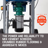 Baumr-AG 100L Mixer Mortar Electric Cement 1500W Screed Pan Heavy Duty - Front View