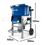 Baumr-AG 100L Mixer Mortar Electric Cement 1500W Screed Pan Heavy Duty - Rear View