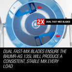 Baumr-AG 135L Portable Electric Concrete Cement Mixer