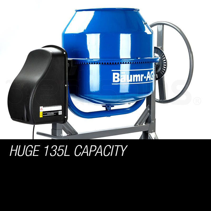 Baumr-AG 135L Portable Electric Concrete Cement Mixer