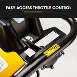 Baumr-AG 80kg Tamper Rammer Compactor - Wacker Petrol 7HP Packer Jack Plate - Close-Up Angle