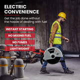 BAUMR-AG 355mm Electric Circular Concrete Saw Wet/Dry, with Diamond Blade - Side View