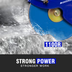 POWERBLADE MX9500 Concrete Cut Off Demolition Saw Wet Demo Road Cutter Brick