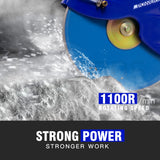 POWERBLADE MX9500 Concrete Cut Off Demolition Saw Wet Demo Road Cutter Brick - Side View