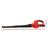 Giantz 20V Cordless Leaf Blower Garden Lithium Battery Electric Nozzles 2-Speed - Front View