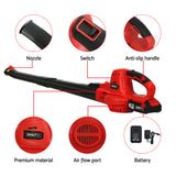 Giantz 20V Cordless Leaf Blower Garden Lithium Battery Electric Nozzles 2-Speed - Close-Up Angle