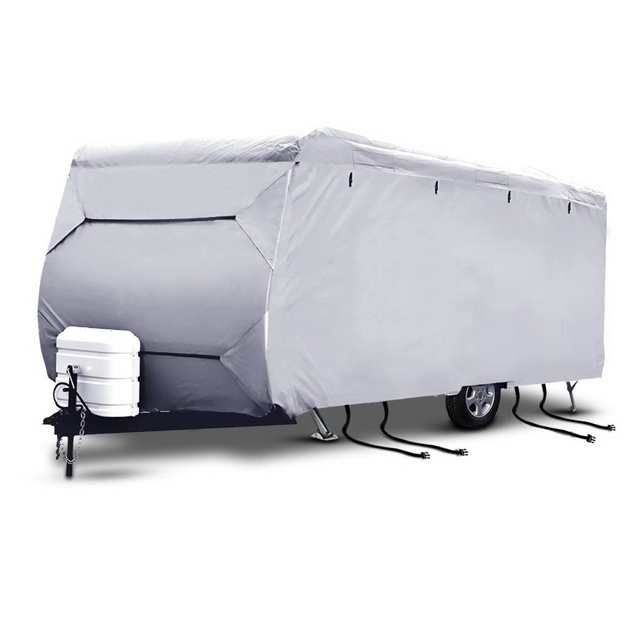 Weisshorn grey 4 layer polypropylene caravan cover for 22-24ft caravans