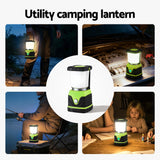 Weisshorn 2-Pack LED Camping Lanterns, 1000LM Super Bright Waterproof Portable Emergency Tent Lights - Top-Down View