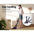 Devanti 800W carpet washer with twin water tanks and standing design, soft cleaning brush