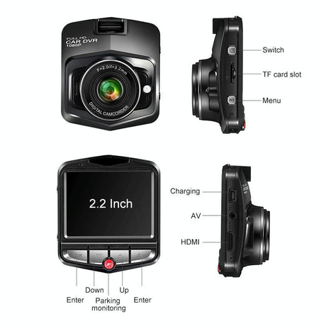 2.2 Car Dvr With Parking Monitoring & Loop Recording - Black-1915197184932974593