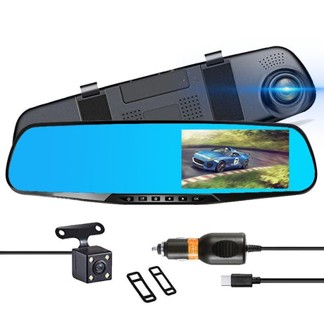 4.3 Dual-Lens Hd Night Vision Driving Recorder With Parking Monitoring And Motion Detection - Vs6 Car-1915197245242871815