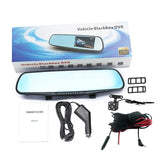 4.3 Dual-Lens Hd Night Vision Driving Recorder With Parking Monitoring And Motion Detection - Vs6 Car - Side View