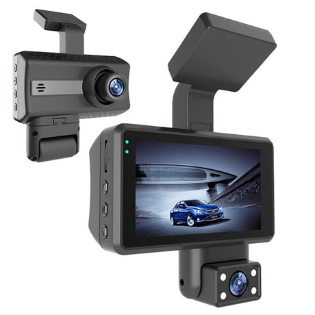 Hd Dual Camera Car Dash Cam With Infrared Night Vision-1922443445264322560