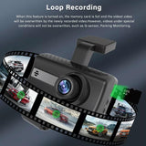 Hd Dual Camera Car Dash Cam With Infrared Night Vision - Rear View