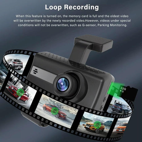 Hd Dual Camera Car Dash Cam With Infrared Night Vision-1922443445264322566