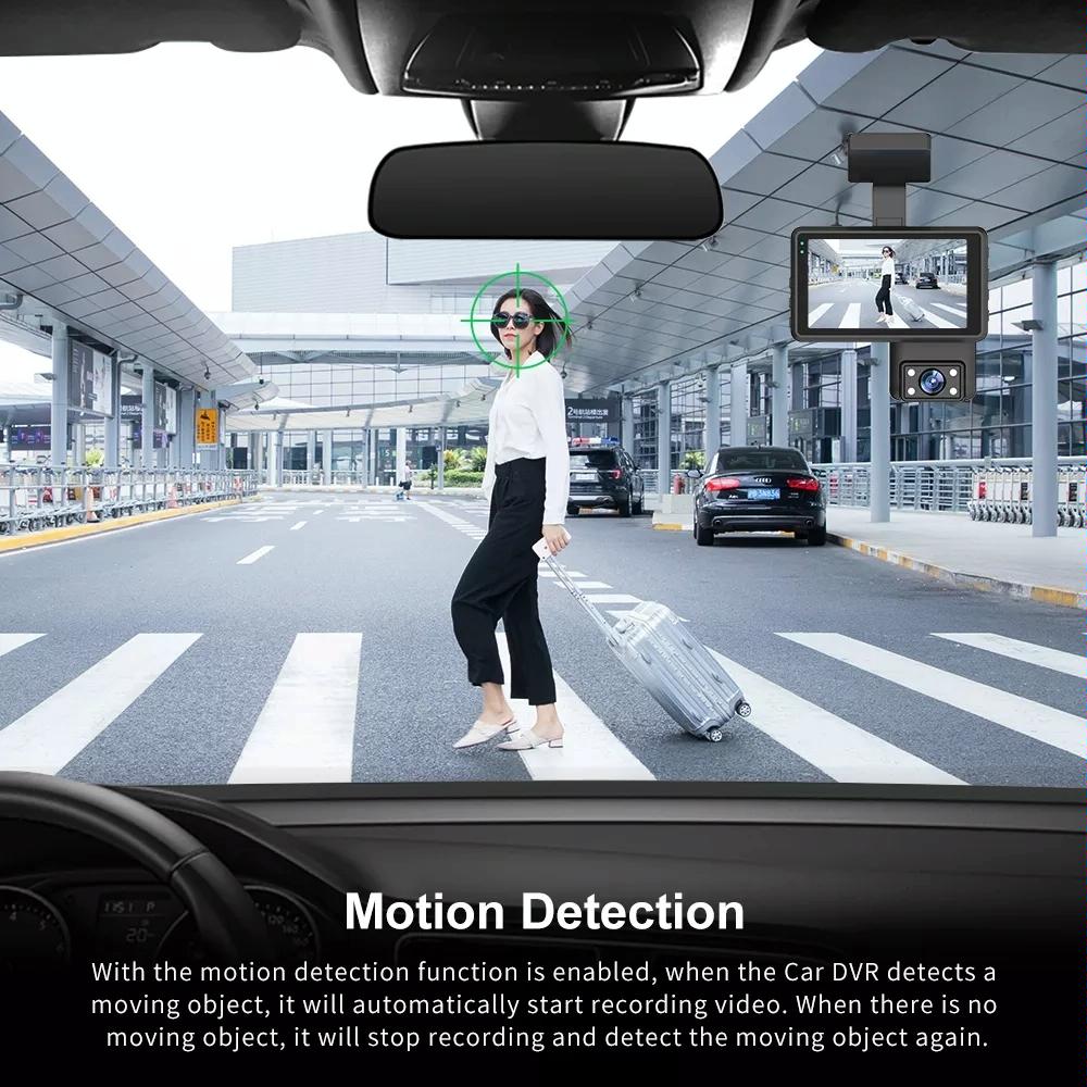 Hd Dual Camera Car Dash Cam With Infrared Night Vision-1922443445264322567