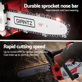 Giantz 25cc Petrol Chainsaw 10 Bar E-Start Tree Pruning Chain Saw - 45-Degree Angle
