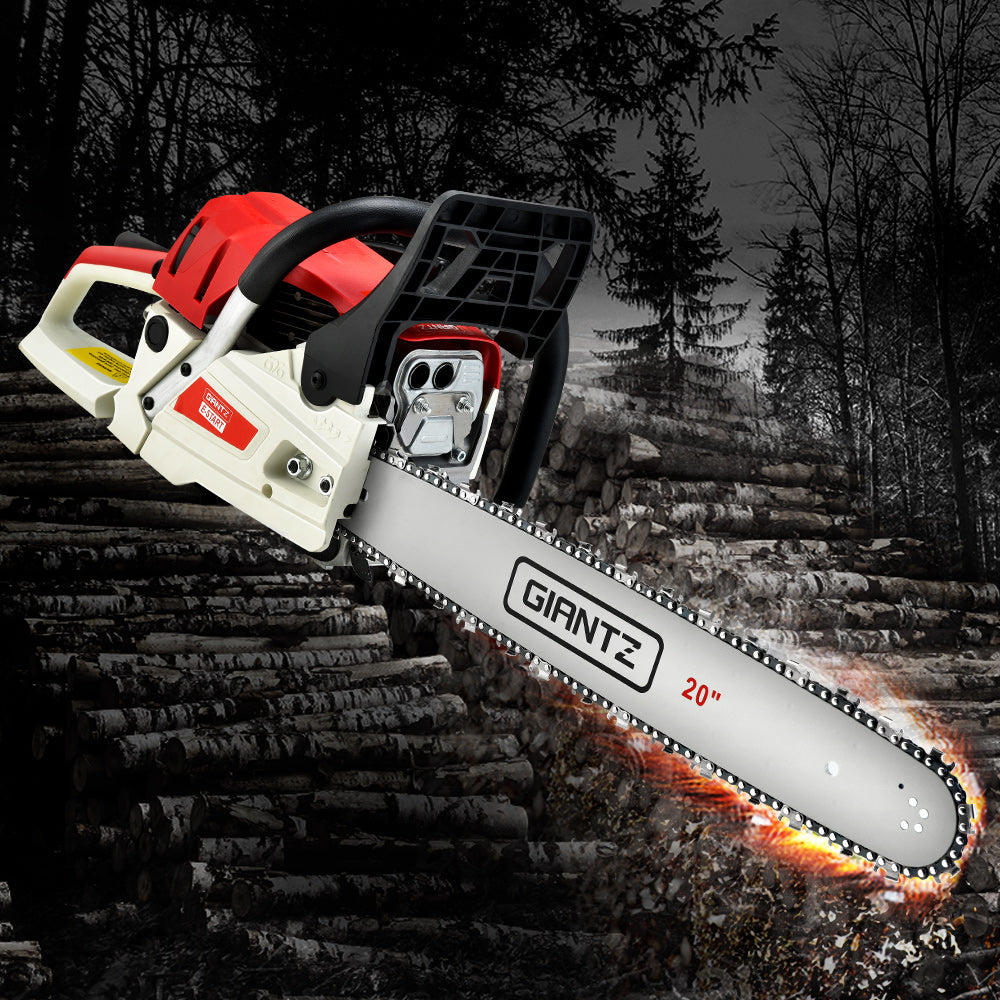 Giantz Chainsaw Petrol 62CC 20 Bar Commercial E-Start Pruning Chain Saw,Giantz Chainsaw Petrol 62CC