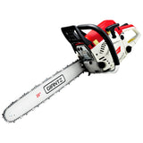 Giantz 58cc Petrol Chainsaw 20 Inch Bar Chain Saw Tree Pruner 2 Stroke E-Start - Side View
