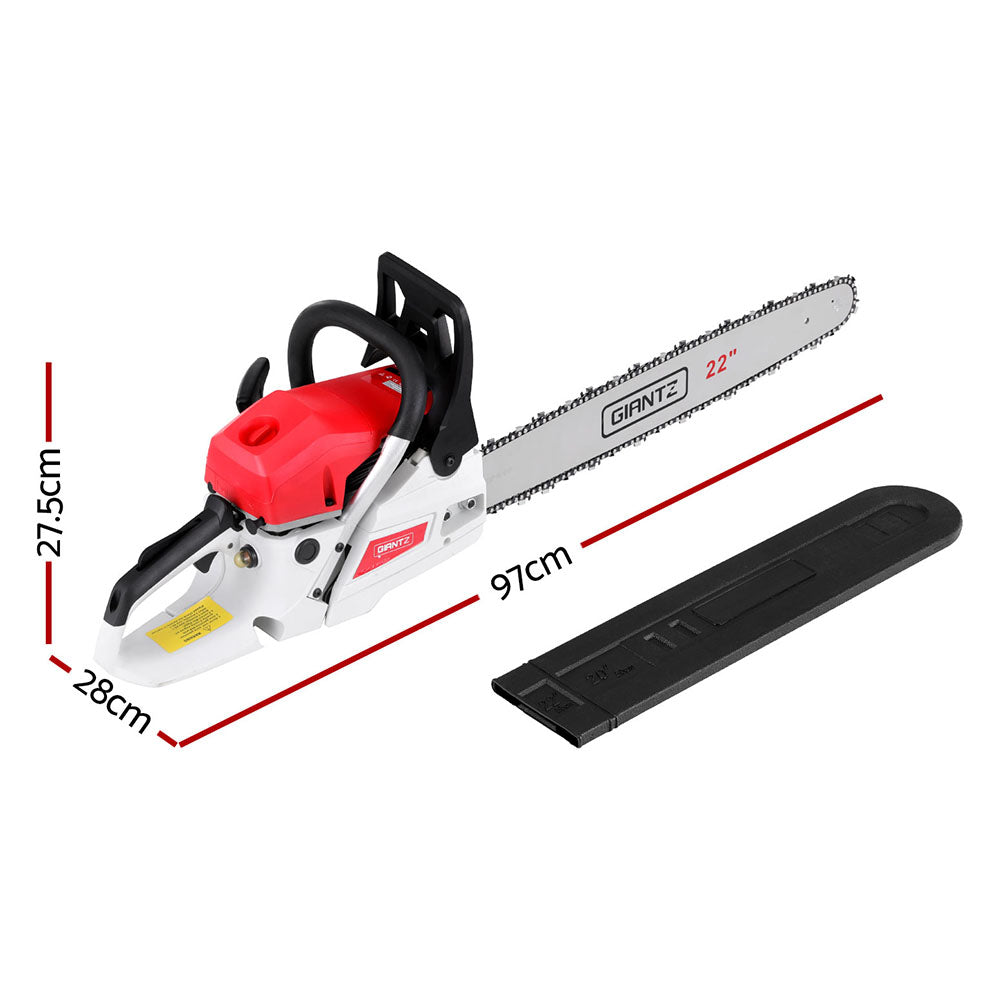 Giantz 74cc Petrol Chainsaw 22 Bar E-Start Tree Pruning Chain Saw