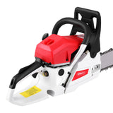 Giantz 74cc Petrol Chainsaw 22 Bar E-Start Tree Pruning Chain Saw - Top-Down View