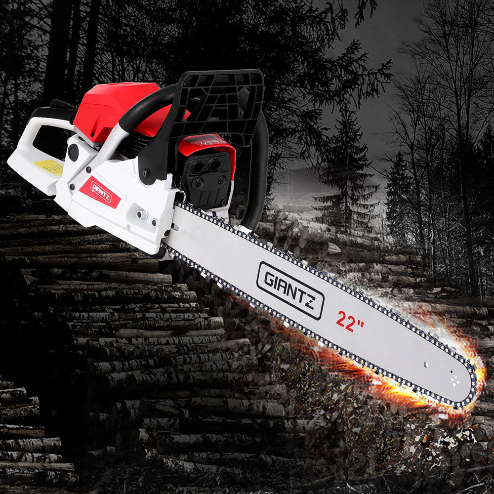 Giantz 74cc Petrol Chainsaw 22 Bar E-Start Tree Pruning Chain Saw