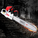 Giantz 74cc Petrol Chainsaw 22 Bar E-Start Tree Pruning Chain Saw - 45-Degree Angle