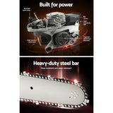 Giantz 65cc Petrol Chainsaw 24 Inch Bar Chain Saw Tree Pruner 2 Stroke E-Start - 45-Degree Angle