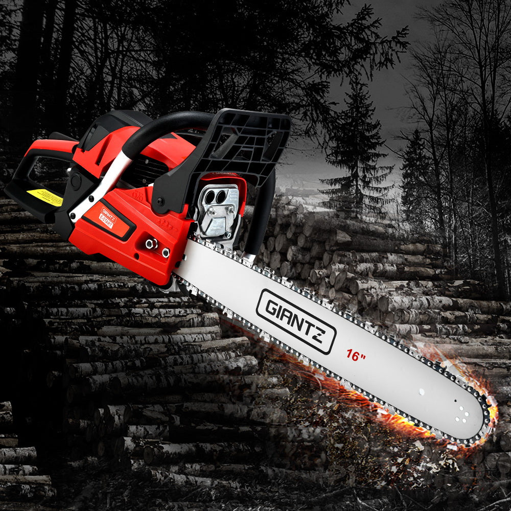 Giantz Chainsaw Petrol 45CC 16 Bar Commercial E-Start Pruning Chain Saw