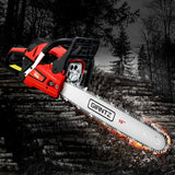 Giantz Chainsaw Petrol 45CC 16 Bar Commercial E-Start Pruning Chain Saw,Giantz Chainsaw Petrol 45CC 16 Bar Commercial E-Start Pruning Chain Saw 3.5HP - Low Angle