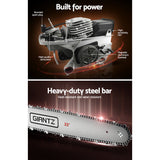 Giantz Chainsaw Petrol 58CC 22 Bar Commercial E-Start Pruning Chain Saw,Giantz Chainsaw Petrol 58CC 22 Bar Commercial E-Start Pruning Chain Saw 4.2HP - Rear View