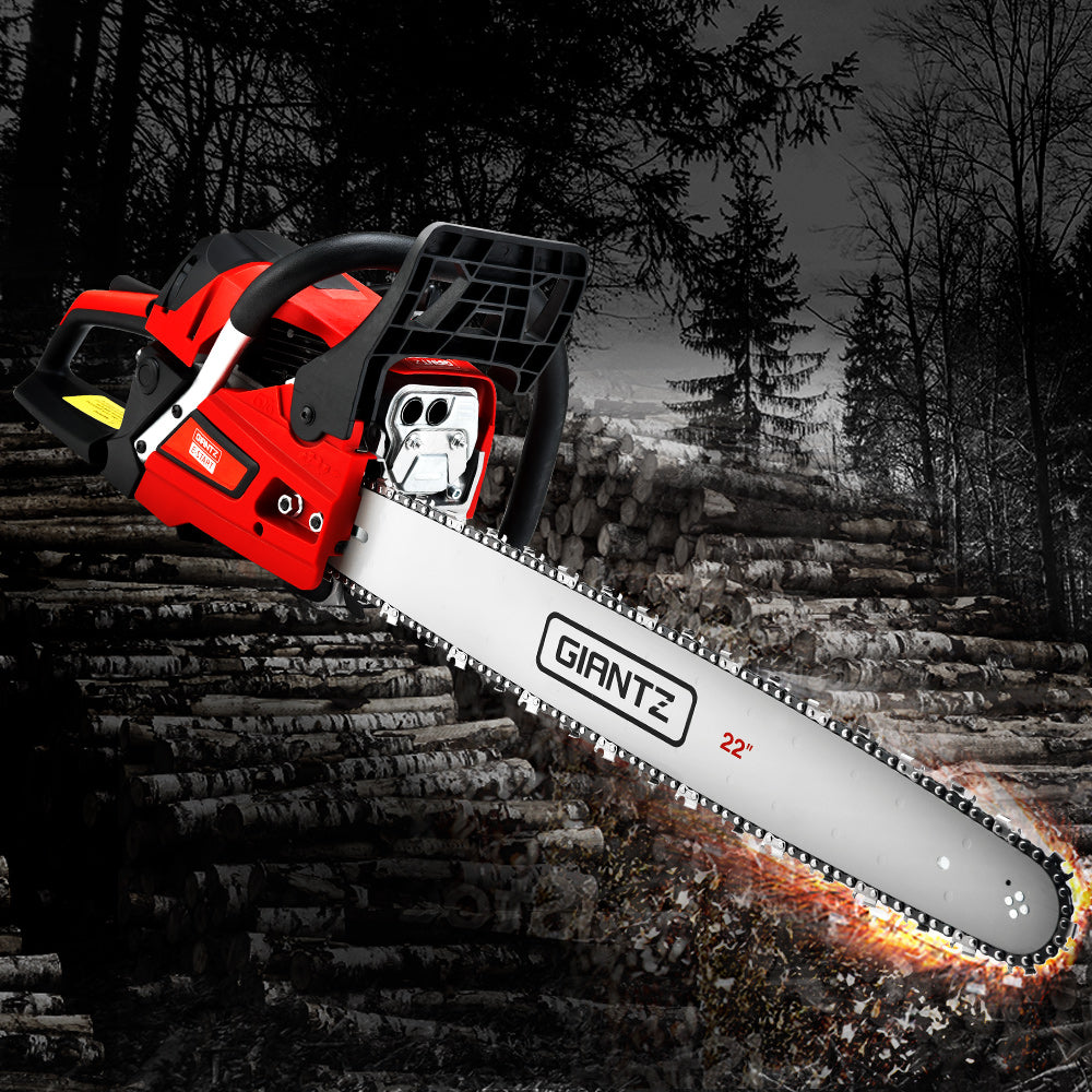 Giantz Chainsaw Petrol 58CC 22 Bar Commercial E-Start Pruning Chain Saw,Giantz Chainsaw Petrol 58CC 22 Bar Commercial E-Start Pruning Chain Saw 4.2HP