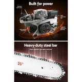 Giantz Chainsaw Petrol 52CC 20 Bar Commercial E-Start Pruning Chain Saw,Giantz Chainsaw Petrol 52CC 20 Bar Commercial E-Start Pruning Chain Saw 4.0HP - Rear View