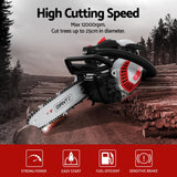 Giantz 25CC Petrol Chainsaw 10'' Bar Chain Saw Lightweight for Pruning Cutting - Top-Down View