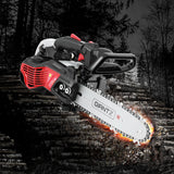 Giantz 25CC Petrol Chainsaw 10'' Bar Chain Saw Lightweight for Pruning Cutting - Close-Up Angle