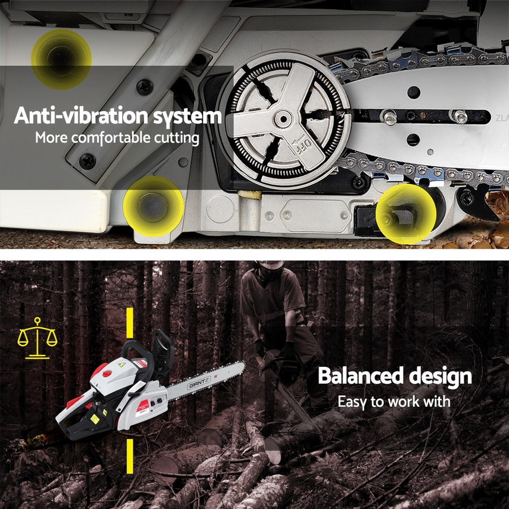 Giantz 42CC Petrol Chainsaw 16'' Bar Chain Saw Lightweight for Pruning Cutting