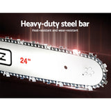 Giantz Chainsaw Petrol 62CC 24 Bar Commercial E-Start Pruning Chain Saw,Giantz Chainsaw Petrol 62CC 24 Bar Commercial E-Start Pruning Chain Saw 5.2HP - 45-Degree Angle