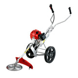 Giantz 52cc Petrol Brush Cutter Whipper Saw Trimmer 2 Stroke 3-in-1 Wheel - Front View